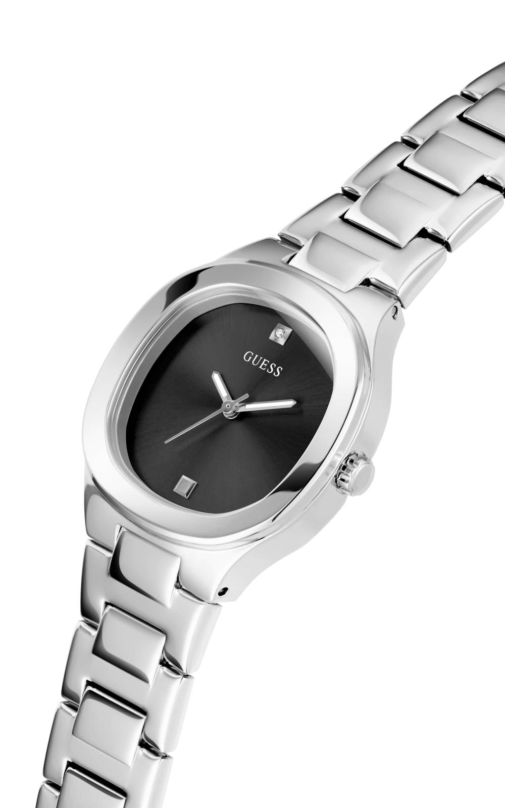 Guess stainless 2025 steel watch women's